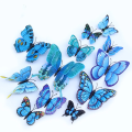 12pcs 3D Butterfly Wall Stickers Magnetic Double-Layer Wall Butterfly Stickers for Home Bed Room Drawing Wall Decoration Stickers. 