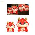 Chinese Dragon Doll Comfortable Cute Bedding Accessories Stuffed Figures 24cm.