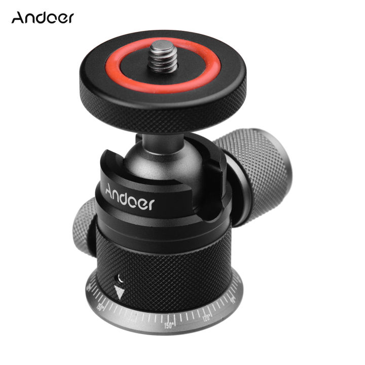 Aluminum%20Alloy%20Tripod%20Ball%20Head%20Mount%20Panoramic%20360%C2%B0%20Swivel%20180%C2%B0%20Flip%20with%20Scaled%20Base%20Universal%201/4%20Mounting%20for%20DSLR%20Mirrorless%20Camera%20Tripod%20Mounting%20-%20Image%204
