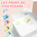 HD Mini Portable Printer Thermal Paper Universal 57mm Self-adhesive Paper Label Sticker For Phone Printing Picture Photo 2024.