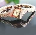 Rose Gold Tone Analog Watch Quartz Bracelets Watchs For Women.