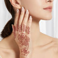 Brown Henna Tattoo Sticker Skin-safe Long-lasting Tattoo Hand Tattoo Stickers Non-permanent Waterproof Temporary Tattoo for.