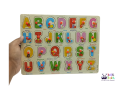 English, ABCD Wooden Alphabet Puzzle Board For 1-3 Years Old Girls and Boys For Learning. 