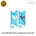 HOCO X88 USB TO MICRO 1M 2.4A FAST CHARGING CABLE DATA CABLE. 