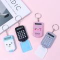 Office Supplies Kawaii Mini Calculator Pocket Size Portable Digit Calculator 8 Display Cartoon Cute Keychain Calculator Key Ring. 