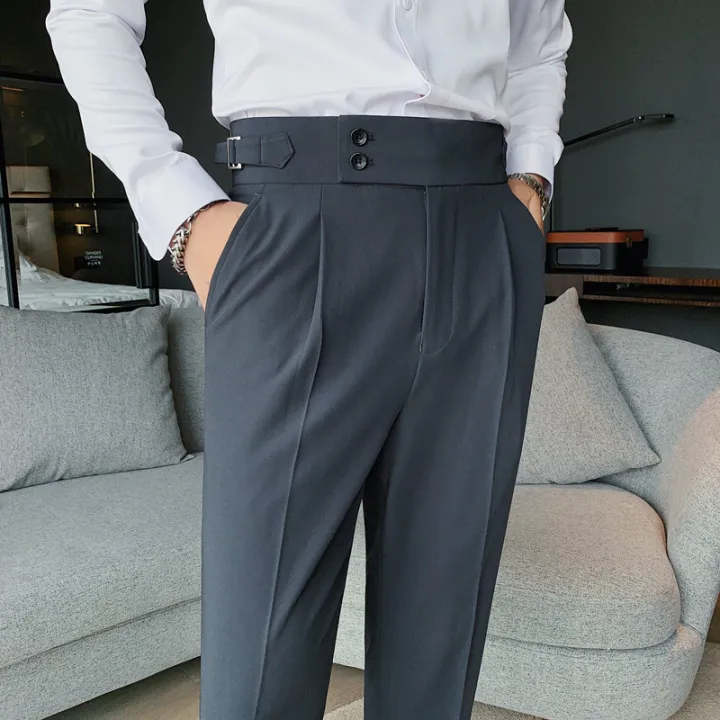 British%20Style%20Autumn%20New%20Solid%20High%20Waist%20Trousers%20Men%20Formal%20Pants%202022%20High%20Quality%20Slim%20Fit%20Business%20Casual%20Suit%20Pants%20Hommes%20-%20Image%205