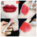 8 Pcs/set of Cigarete tube lip glaze set matte white lipstick student gift Lipstick set- 8 color/set Box. 