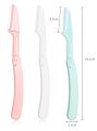 3pcs Colorful Eyebrow Trimmer Face Hair Razors Women Eyebrow Shaver Hair Removal Makeup Tools.