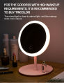 LED Makeup Mirror With Light Lamp With Storage Desktop Rotating Cosmetic Mirror Light Adjustable Dimming USB Vanity Mirror. 