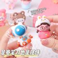 Kawaii Novelty Soft Silicone Animals Girl Pencil Sharpener Cute Stationery School Office Supplies Mini Portable Gift Prizes Kids.