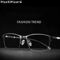 KatKani Fashion Business Eyeglasses Square Metal Ultra Light Retro Optical Prescription Glasses Full Half Frame For Men P9211. 