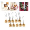 10Pcs Brass Mini Bell Door Bell DIY Craft Hanging Wind Chime Bells. 