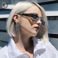 Fashion Rectangle Small Sunglasses Women 2020 Luxury Brand Mirror Silver Black Clear Lens One Piece Punk Men Gafas Shades UV400.