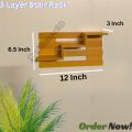 Wall Mounted 3 Layer Stair Rack, Punch Free Wall Hanging Showpiece Holder. Hand Made Craft Items Wall Shelf For Home. - Flower Vase. 