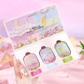 Romantic Flower Solid Perfume Balm Box Set Portable Solid Perfume Long Lasting Body Fragrance for Men Women Pink Amber 3/4Pc/Box. 
