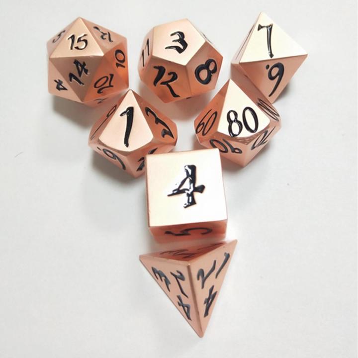 Metal DND Dice Set With 3D Dragon Design - Hollow Polyhedral Dice For Dungeons & Dragons, Pathfinder