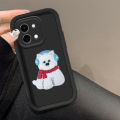 Biruiqu For VIVO Y28 4G With DIY Cute Puppy Sticker - Step Lens Full Pack Thickened Anti-Drop Silicone Phone Case.