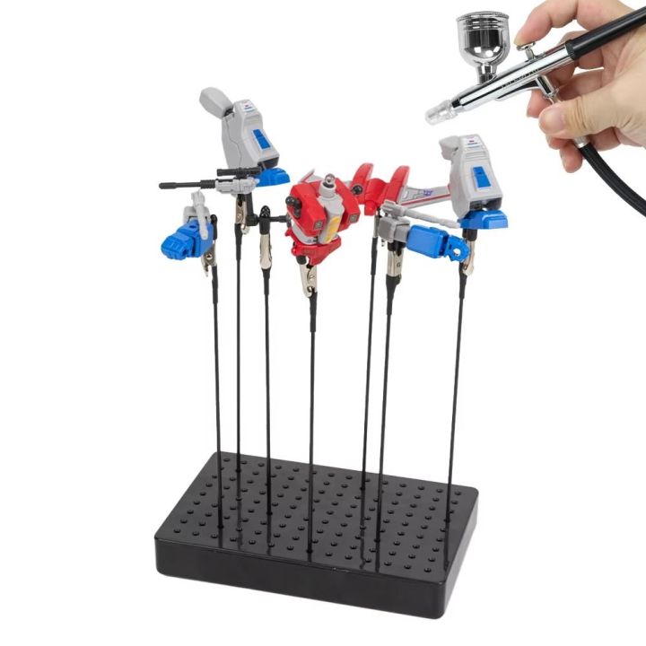 Model Paint Clips Easy to Use Metal Clips Model Spray Stand Base Alligator Clip Stick ...