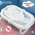 HelloKimi Baby Bath Net Bath Seats Foldable Bath Tub Pad Adjustable Comfortable Non-Slip Infant Safety Shower Pad Cushion Soft Bath Mat Bathtub Sit Up Mesh for Newborn. 