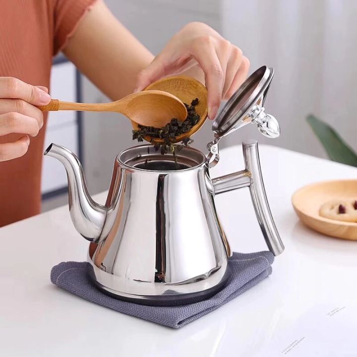 Stainless%20Steel%20Kashi%C2%A0Teapot%20Silver%C2%A0With%20Infuser%20Tea%20Filter%20Coffee%20Tea%20Kettle%20Water%20Kettle%20Drinkware%20(F-1.5%20Ltr)%20-%20Image%208