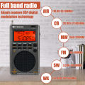 Retekess TR110 Portable SSB Shortwave Radio Full Band Radio MW FM Shortwave Airband CB NOAA Weather Alert FM Stereo Clock Sleep Timer 1000 Preset Stations.