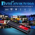 TV98 ATV 8K Smart TV Stick Android 14 H618 2.4G 5G Wifi Support OTA Media Player TV Receiver BT5.0 2GB 16GB Voice Remote TV Box.