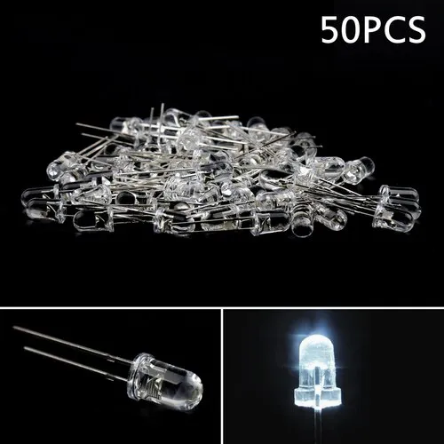 50Pcs-%205mm%20Transparent%20WHITE%205mm%20Water%20Clear%20LED%20White%205mm%20Ultra%20Bright%20Transparent%20Round%205mm%20LED%20Light%20Emitting%20Diode%20Water%20Clear%20White%20Light%20Bulbs%20For%20Electronics%20Project%20-%20Image%203