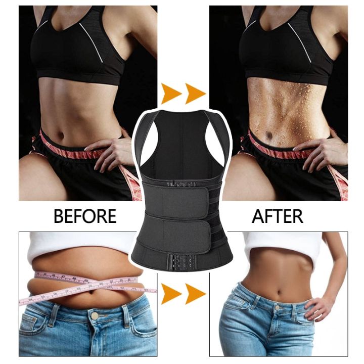 Women%20Body%20Shaper%20Sweat%20Waist%20Trainer%20Vest%20for%20Women%20UnderCorset%20Cincher%20Tummy%20Control%20Sport%20Girdle%20with%20Adjustable%20Belt%20-%20Image%205