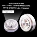 2Pcs LED Wireless Night Light Battery Powered Hand Pressing Emergency Lighting Round Bedside Lamp Reading Small Night Light.