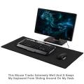 GAMING MOUSE PAD SOLID BLACK COLOR LARGE SIZE 35 INCH-16 INCH MOUSE PAD. 
