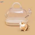 Hamster Carrier Cage with Water Bottle Mice Travel Case Small Animal Carry Cage for Dwarf white.