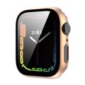 (New) Tempered Glass Film Plating PC Watch Case For Apple Watch Series 9 / 8 & 7 41mm.