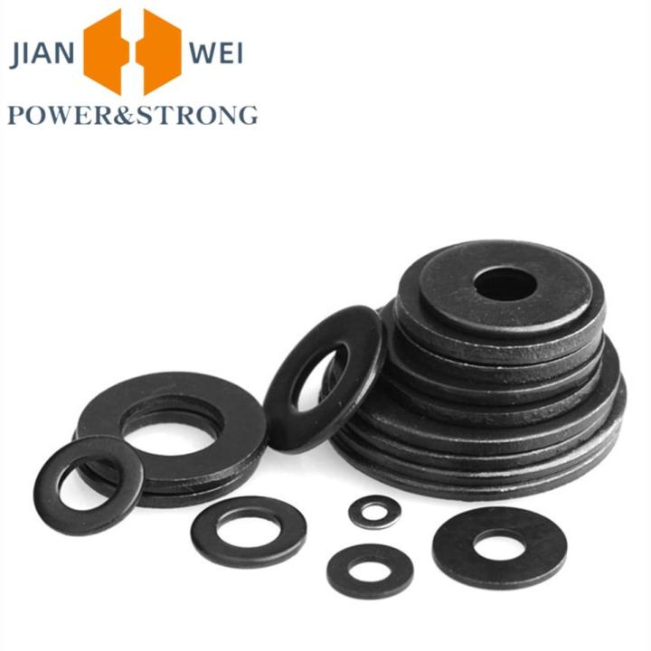 Black 8.8 Level Flat Washer Metal Washer Thickened Gasket Ultra-Thin Washer M2 M3 M4 M5 M6 M8 M10 M12 M14 M16 M20 M24 M27 M30