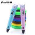 3d pen 2 Generation LCD Display DIY 3D Printing Pen Arts 3D pens For Kids Drawing Tools high quality PLA plastic. 