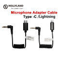 Hollyland Microphone Adapter Cable for 3.5mm TRS to Type-C Lightning iPhone Port for Lark 150 M1 Wireless Mic System. 