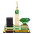 Miniature Figurines Garden Ramadan Crafts Muslim Kaaba Clock Tower Model Islamic Architecture Handicrafts Home Desktop Decor - Clock.