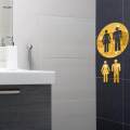 Male and Female Restroom Signs Bathroom Door Signage Decor for Restaurant. 