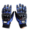 Pro Bike Full Finger Hand Gloves With Sereen Touch Finger-Blue - Hand Gloves For Bike.
