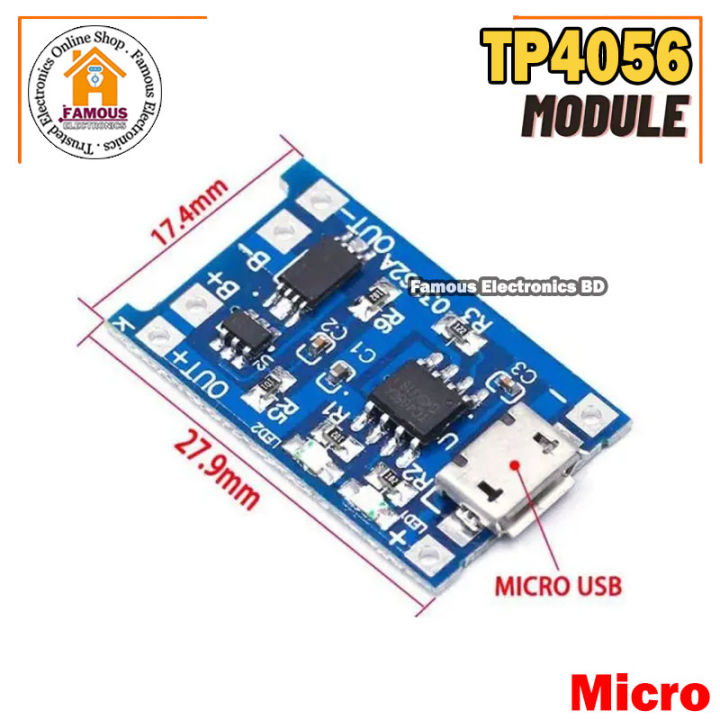Tp4056%202PCS%20Lot%2018650%20Lithium%20Battery%20Charging%20Board%20Module%20Charger%20Modules%20TP%204056%20(2PCS)%20-%20Image%205