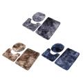 3 Piece Shaggy Bath Mats Set for Bathroom with Toilet Cover Absorbent Large Bathroom Rug Sets for Bathroom Floor Tub Bath Room. 
