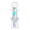 Install pacifier type baby feeder with anti choking throat and graduated needle cylinder measuring cup for feeding fruit juice AP1330.