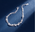 Fashionable Star Silver Alloy Anklets for Girls Simple Stylish - Anklet for Women New Collection/ Payel Nupur Gift for Women.