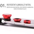 3 in 1 Wide Angle Fisheye Lens and Clip Macro Camera Sets For Mobile Phone Super Wide-Angle + Macro Ultra HD Generic Camera Lens.