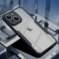 For iPhone 13 Edge-Reinforced Shockproof Cushion Back Clear Hybrid Transparent Hard Cover Casing.