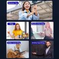 2.4GHz Wireless Microphone Clip-on Lavalier Microphone Transmitter Receiver Live Video Recoding Interview K9.