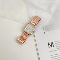 Fashion Square Watches Women Quartz Bracelet Watches Ladies Dress Wristwatch Rose Gold Clock. 