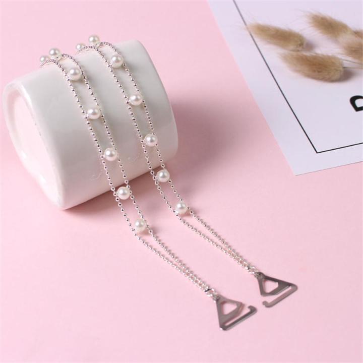Pair Pearl Bra Straps Bra Invisible Shoulder Strap Bra Strap Anti Skid for Women Party Wedding Dress Summer Clothing
