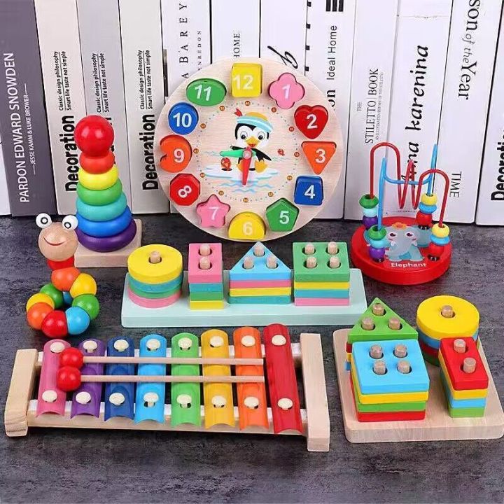 Montessori Wooden Toys for Babies 1 2 3 Years Baby Development Games ...
