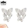 Carat Butterfly Hook Earrings Delicate Decorative Fashion Earrings. 