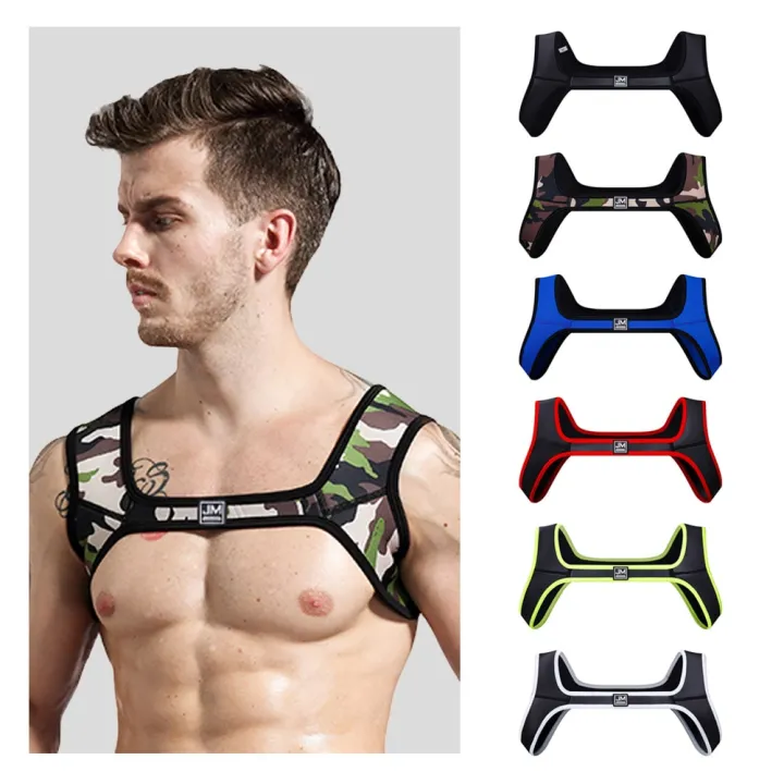 JOCKMAIL%20Men's%20Fitness%20Neoprene%20Harness%20Sports%20Shoulder%20Ss%20Muscle%20Exercise%20Protective%20Gear%20Support%20%20TaTop%20Gay%20Wear%20-%20Image%203